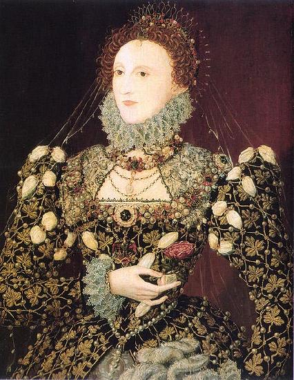Nicholas Hilliard Elizabeth I, the oil painting image